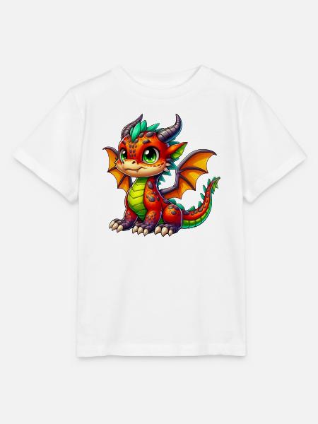 Drache - Stanley/Stella Kinder T-Shirt MINI CREATOR  - Weiß