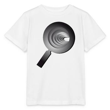 3D magnifying glass - Magnifier - Stanley/Stella MINI CREATOR Kids’ T-Shirt - white - Front - Maike (125cm)