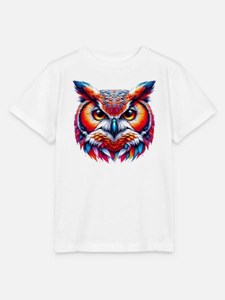 Eule - Stanley/Stella Kinder T-Shirt MINI CREATOR  - Weiß