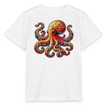 Krake - Stanley/Stella Kinder T-Shirt MINI CREATOR  - Weiß - Vorne - Maike (125cm)