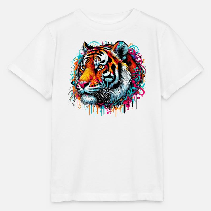 Tiger - Stanley/Stella Kinder T-Shirt MINI CREATOR  - Weiß
