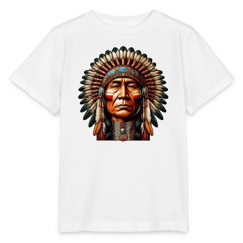 Amérindien Peau rouge d’Amérique - T-shirt bio MINI CREATOR Stanley/Stella Enfant - blanc - Devant - Maike (125cm)