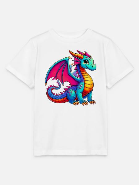Drache - Stanley/Stella Kinder T-Shirt MINI CREATOR  - Weiß