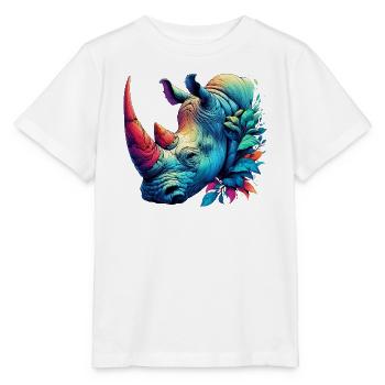 Rhinoceros - Stanley/Stella MINI CREATOR Kids’ T-Shirt - white - Front - Maike (125cm)