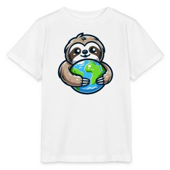 Embrace the Earth Sloth - Stanley/Stella MINI CREATOR Kids’ T-Shirt - white - Front - Maike (125cm)