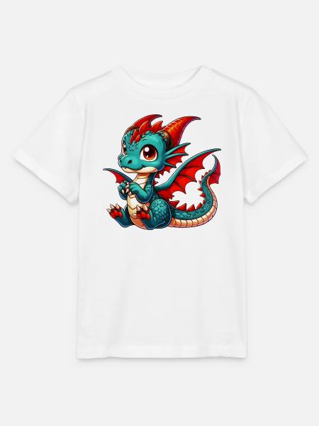Drache - Stanley/Stella Kinder T-Shirt MINI CREATOR  - Weiß