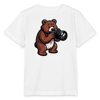 Shutterbear: The Wilderness Photographer - Stanley/Stella MINI CREATOR Kids’ T-Shirt - white - Front - Maike (125cm)