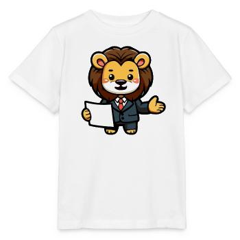 Le Lion de l’entreprise - T-shirt bio MINI CREATOR Stanley/Stella Enfant - blanc - Devant - Maike (125cm)