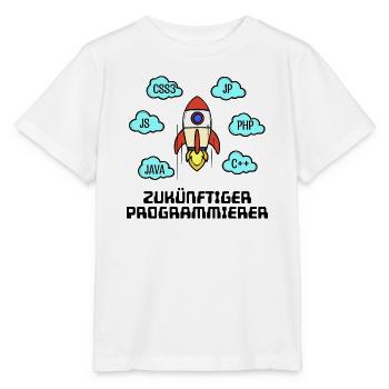 Développeur de code CSS Programmeur C++ Java Php - T-shirt bio MINI CREATOR Stanley/Stella Enfant - blanc - Devant - Maike (125cm)
