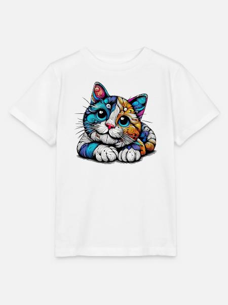 Katze - Stanley/Stella Kinder T-Shirt MINI CREATOR - Weiß