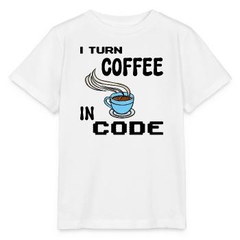 Programmeur de code Scripting Statement Développeur - T-shirt bio MINI CREATOR Stanley/Stella Enfant - blanc - Devant - Maike (125cm)