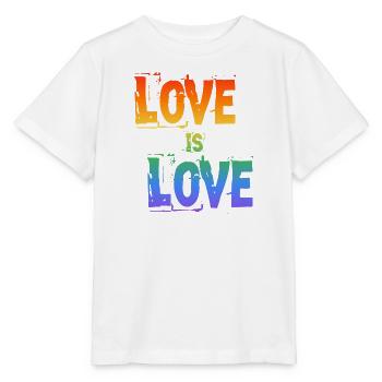 Liebe ist Liebe Regenbogen - Stanley/Stella Kinder T-Shirt MINI CREATOR  - Weiß - Vorne - Maike (125cm)