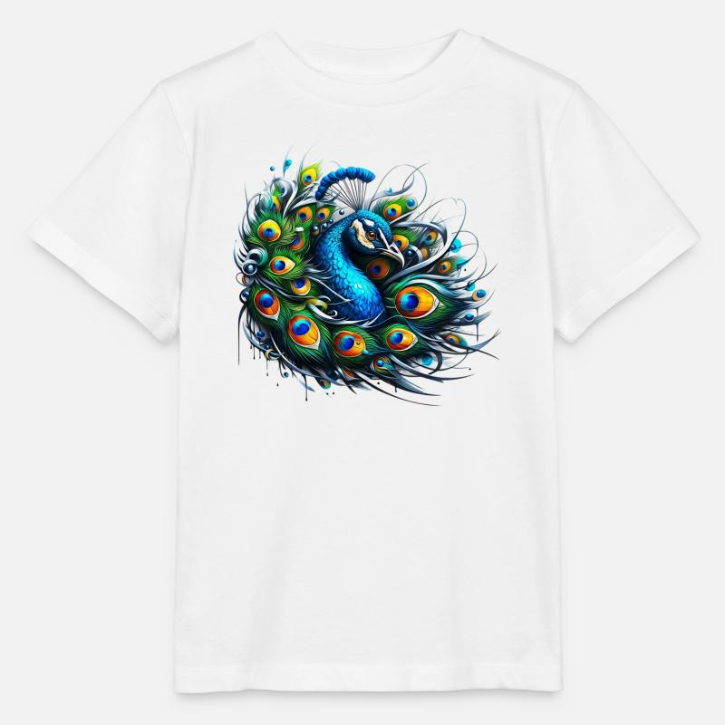 Pfau - Stanley/Stella Kinder T-Shirt MINI CREATOR  - Weiß