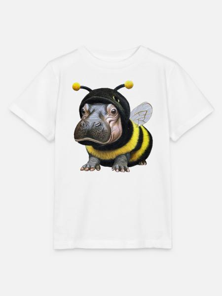 Nilpferd Biene 1 - Stanley/Stella Kinder T-Shirt MINI CREATOR - Weiß