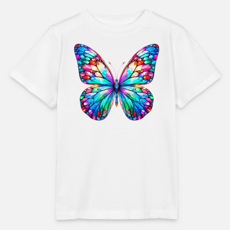 Schmetterling - Stanley/Stella Kinder T-Shirt MINI CREATOR  - Weiß
