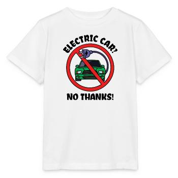 E-auto Tanken Auto Statement Benzin Energie - Stanley/Stella Kinder T-Shirt MINI CREATOR  - Weiß - Vorne - Maike (125cm)