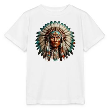 Amerikanisch Indianer Amerikanische Rote Haut - Stanley/Stella Kinder T-Shirt MINI CREATOR  - Weiß - Vorne - Maike (125cm)
