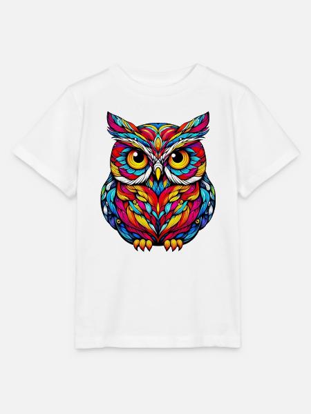 Eule - Stanley/Stella Kinder T-Shirt MINI CREATOR - Weiß