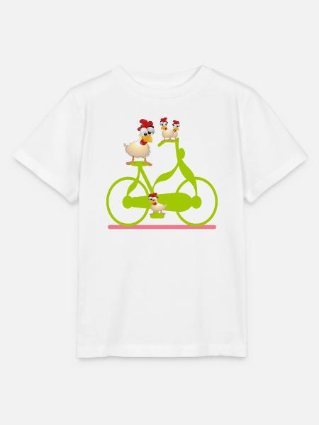 HÜHNERSTALL HÜHNER - FAHRRAD - Stanley/Stella Kinder T-Shirt MINI CREATOR  - Weiß