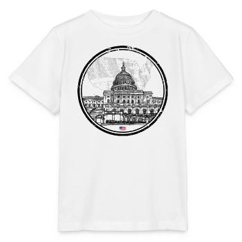 Carte patriotique du Capitole des États-Unis - T-shirt bio MINI CREATOR Stanley/Stella Enfant - blanc - Devant - Maike (125cm)