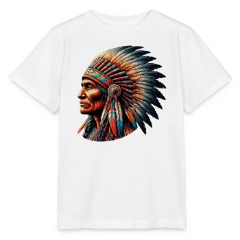 Peau rouge amérindienne américaine - T-shirt bio MINI CREATOR Stanley/Stella Enfant - blanc - Devant - Maike (125cm)