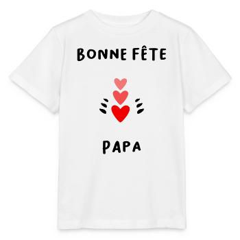 DAD. FATHER'S DAY. HAPPY FATHER'S DAY. HAPPY BIRTHDAY. - Stanley/Stella MINI CREATOR Kids’ T-Shirt - white - Front - Maike (125cm)