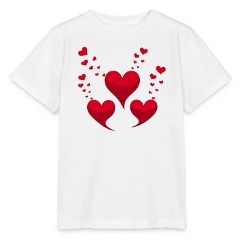 Coeurs rouges - T-shirt bio MINI CREATOR Stanley/Stella Enfant - blanc - Devant - Maike (125cm)