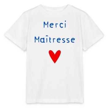MERCI. MAÎTRESSE. MERCI MAÎTRESSE. MAITRESSE - T-shirt bio MINI CREATOR Stanley/Stella Enfant - blanc - Devant - Maike (125cm)
