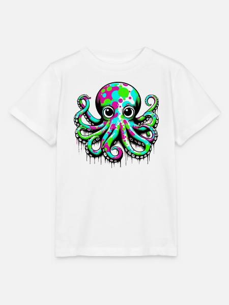 Krake - Stanley/Stella Kinder T-Shirt MINI CREATOR - Weiß