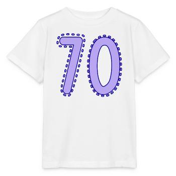 70. 70 JAHRE. 70. JAHRESTAG. 70-JÄHRIGES JUBILÄUM. - Stanley/Stella Kinder T-Shirt MINI CREATOR  - Weiß - Vorne - Maike (125cm)