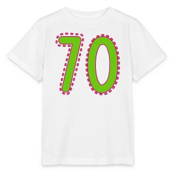 70. 70 ANS. 70e ANNIVERSAIRE. ANNIVERSAIRE 70 ANS. - T-shirt bio MINI CREATOR Stanley/Stella Enfant - blanc - Devant - Maike (125cm)
