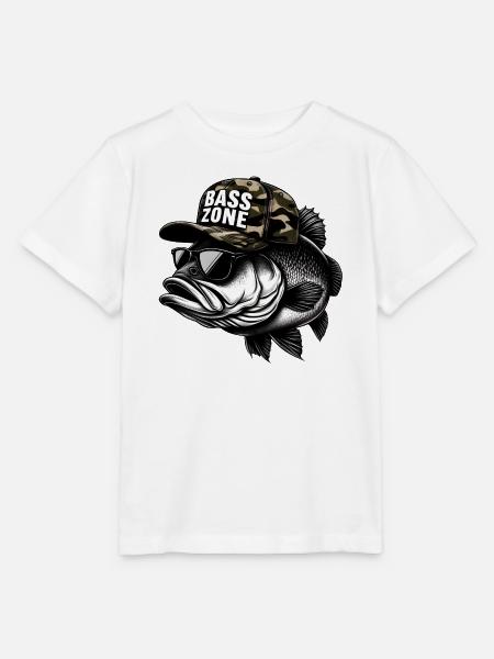 gestreifte Basszone - Stanley/Stella Kinder T-Shirt MINI CREATOR - Weiß