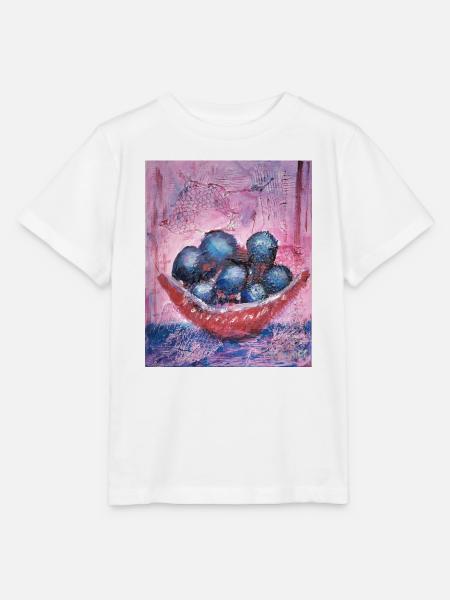 Blueberrys auf Pastellhintergrund - Stanley/Stella Kinder T-Shirt MINI CREATOR - Weiß