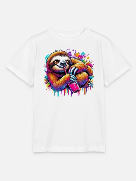 Faultier - Stanley/Stella Kinder T-Shirt MINI CREATOR  - Weiß