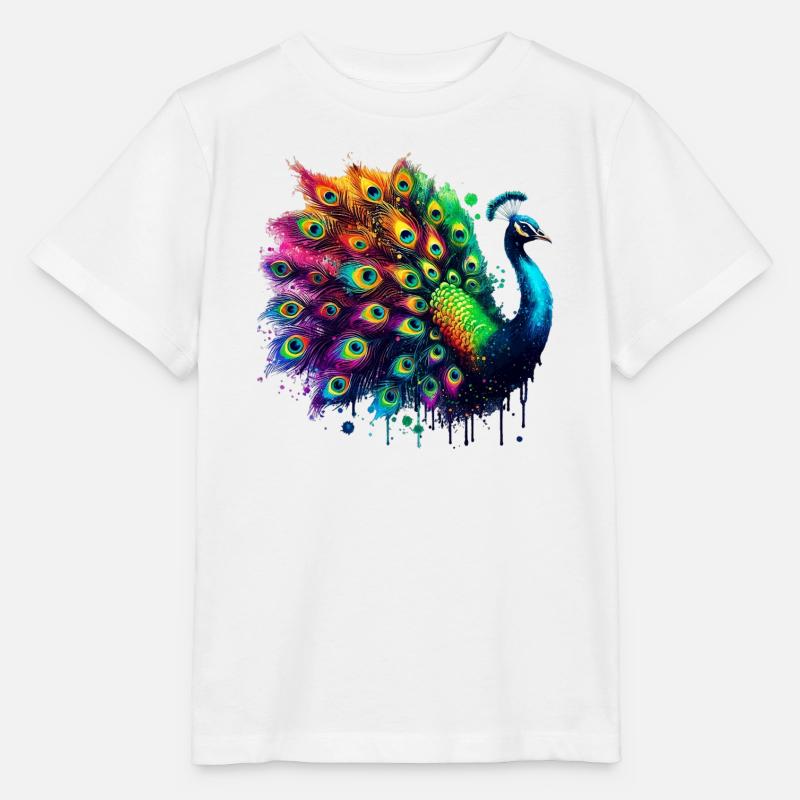 Pfau - Stanley/Stella Kinder T-Shirt MINI CREATOR  - Weiß