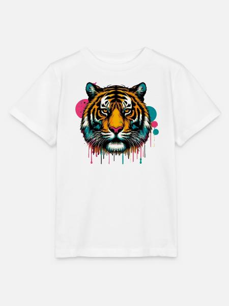 Tiger - Stanley/Stella Kinder T-Shirt MINI CREATOR  - Weiß