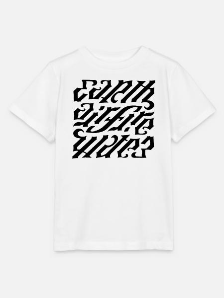 Ambigramm - earth-air-fire - Stanley/Stella Kinder T-Shirt MINI CREATOR  - Weiß