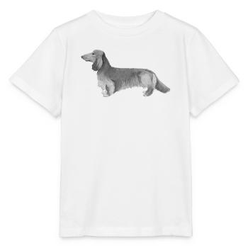 Dachshund Dachshund Longhair - Stanley/Stella MINI CREATOR Kids’ T-Shirt - white - Front - Maike (125cm)