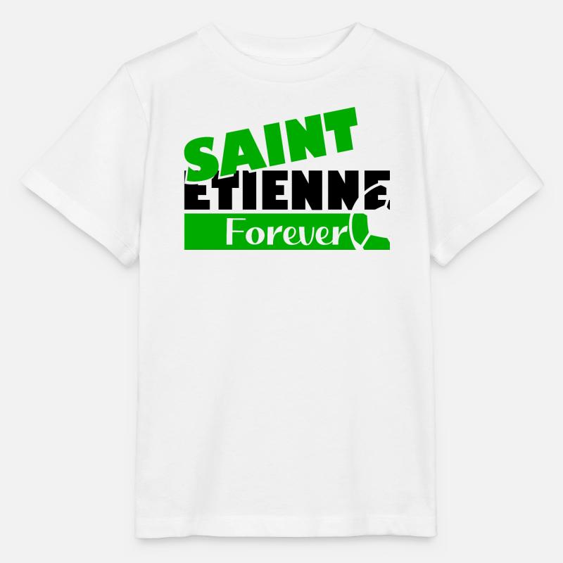 Saint Etienne Forever Bold Logo Tee - T-shirt bio MINI CREATOR Stanley/Stella Enfant - blanc