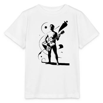 Musical Hero with Guitarist Silhouette - Stanley/Stella MINI CREATOR Kids’ T-Shirt - white - Front - Maike (125cm)