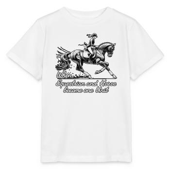 Reiter Reiterin Pferd Einheit Geschenk - Stanley/Stella Kinder T-Shirt MINI CREATOR  - Weiß - Vorne - Maike (125cm)