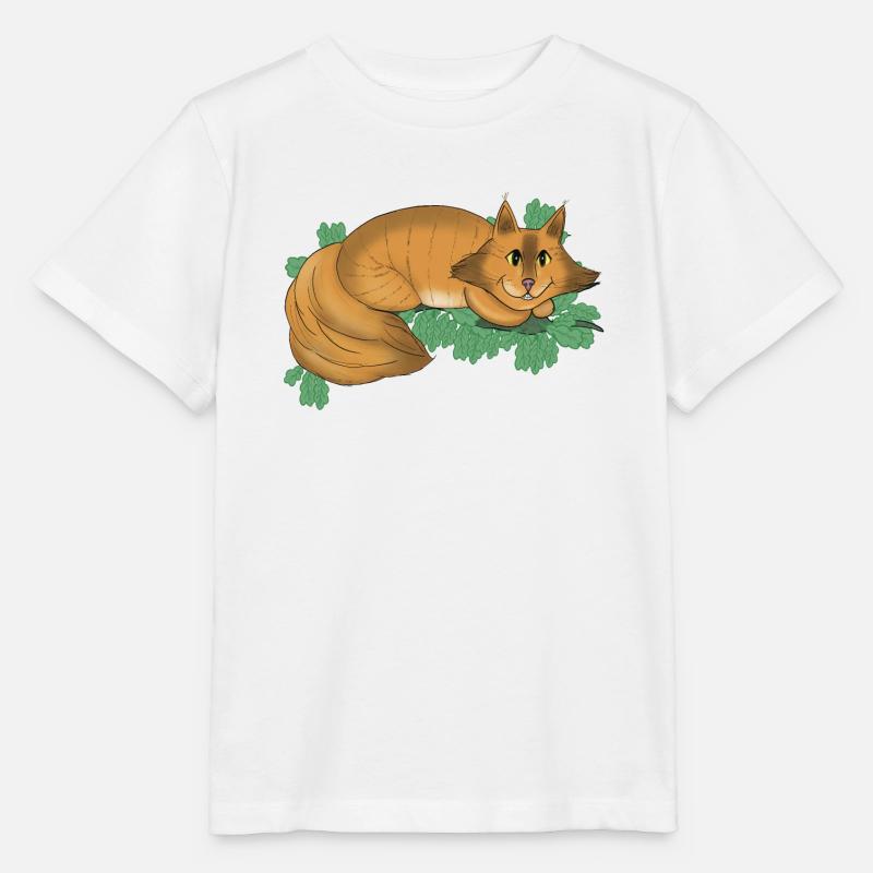 Chat du Cheshire - T-shirt bio MINI CREATOR Stanley/Stella Enfant - blanc
