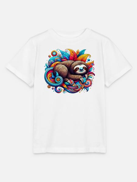 Faultier - Stanley/Stella Kinder T-Shirt MINI CREATOR  - Weiß