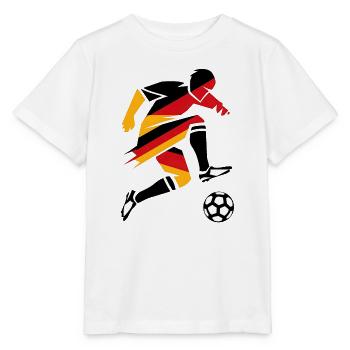 Deutscher Fußballfan Rebelle Illustration - Stanley/Stella Kinder T-Shirt MINI CREATOR  - Weiß - Vorne - Maike (125cm)