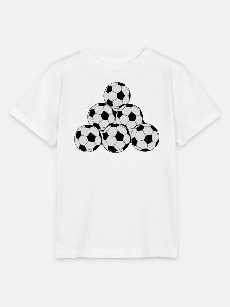Ein Haufen Fußballbälle - Stanley/Stella Kinder T-Shirt MINI CREATOR - Weiß