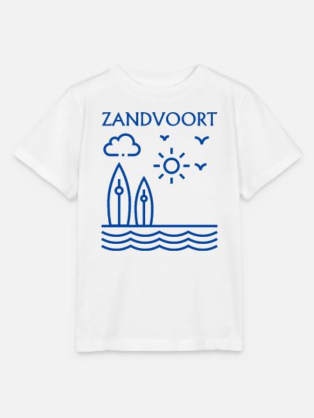 Surfszene an der Küste von Zandvoort - Stanley/Stella Kinder T-Shirt MINI CREATOR - Weiß