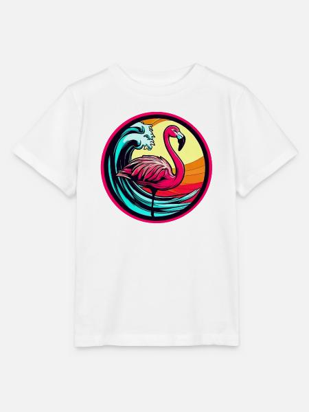 Flamingo - Stanley/Stella Kinder T-Shirt MINI CREATOR  - Weiß
