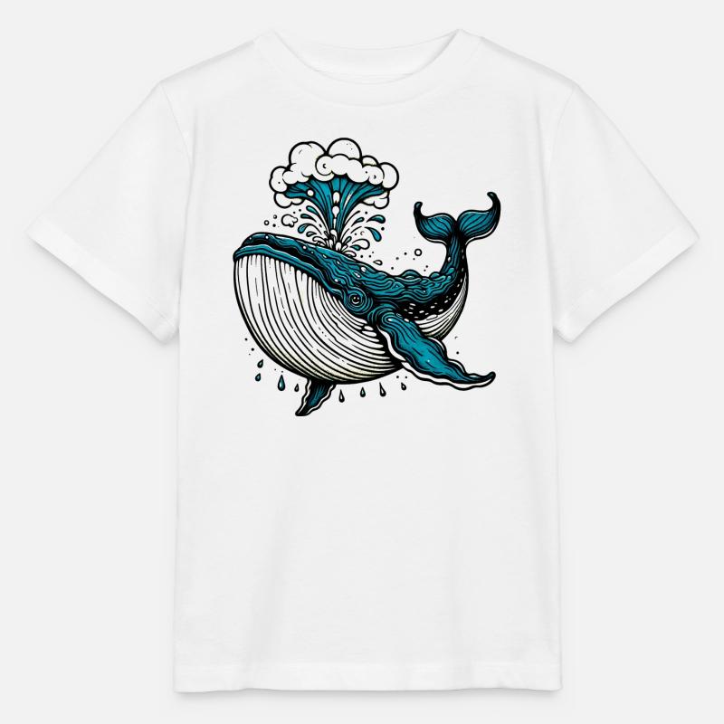 Baleine - T-shirt bio MINI CREATOR Stanley/Stella Enfant - blanc