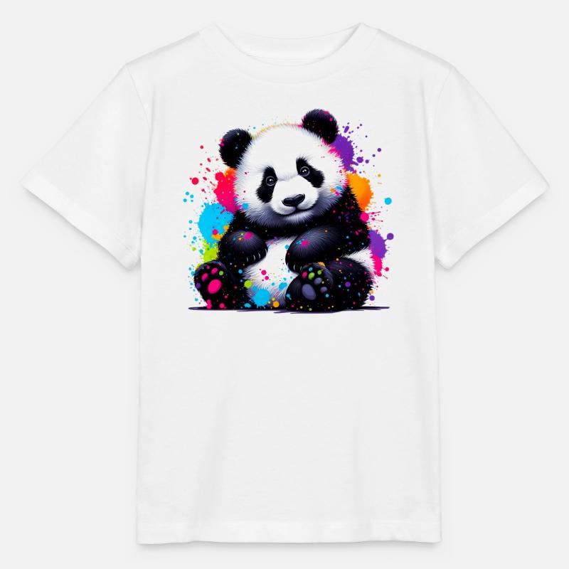 Panda - T-shirt bio MINI CREATOR Stanley/Stella Enfant - blanc