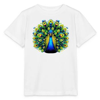 Peacock - Stanley/Stella MINI CREATOR Kids’ T-Shirt - white - Front - Maike (125cm)